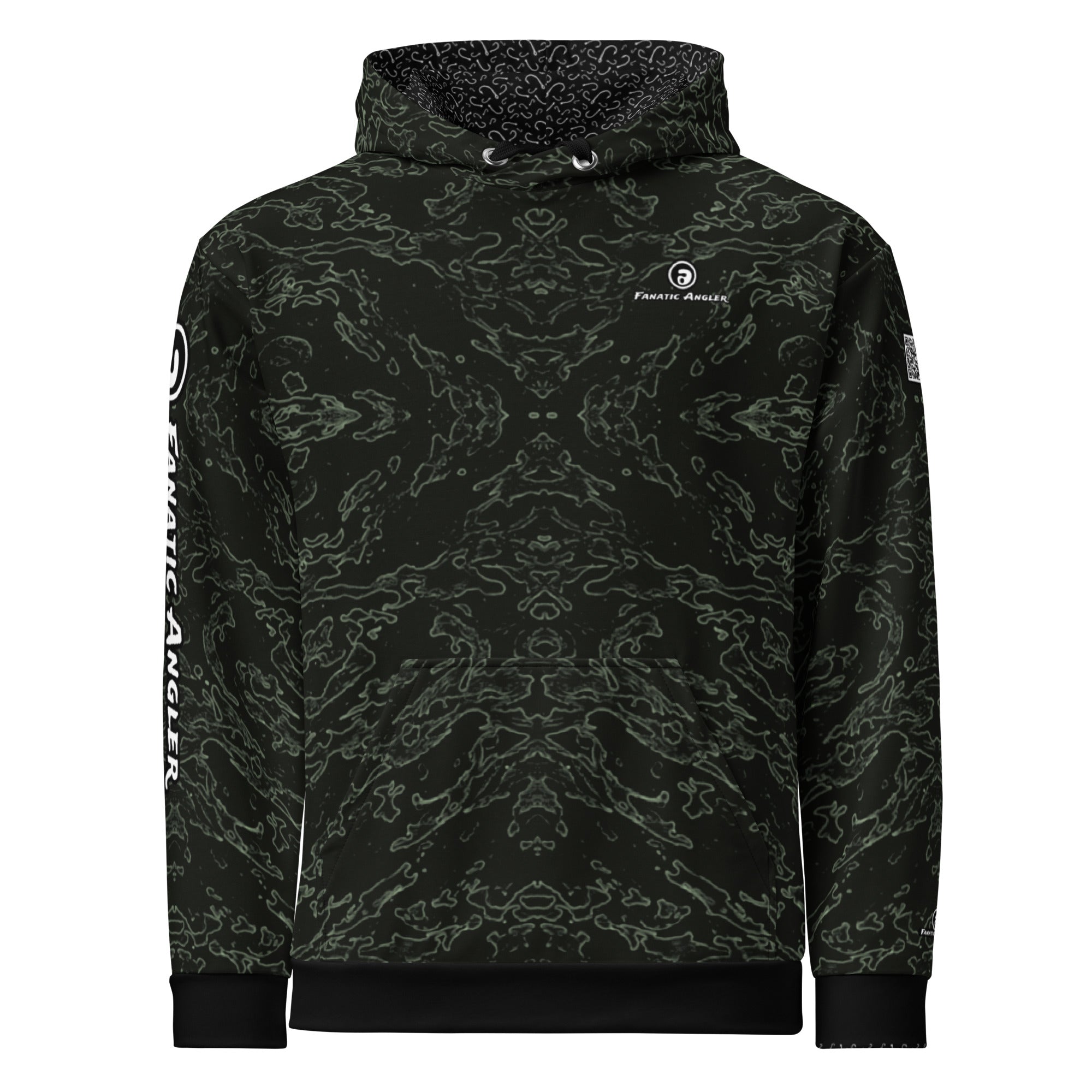 Fanatic Angler Diatom Green Hoodie – premium fishing hoodie with branding