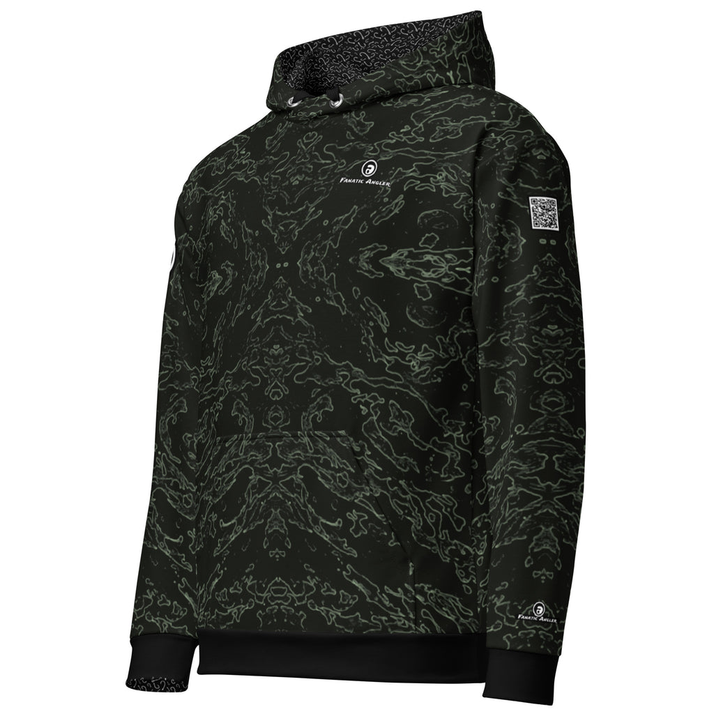 Fanatic Angler Diatom Green Hoodie – premium fishing hoodie with branding