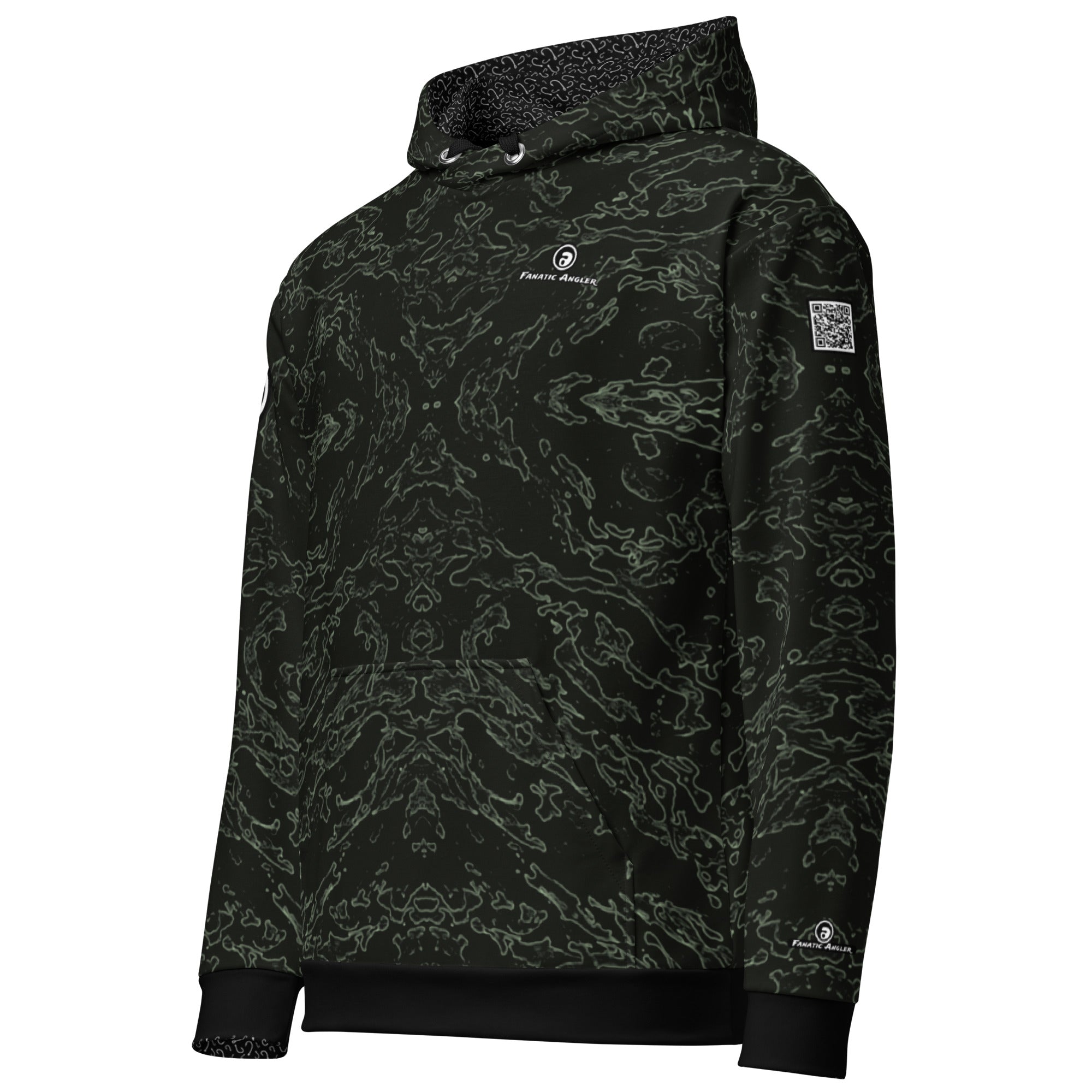 Fanatic Angler Diatom Green Hoodie – premium fishing hoodie with branding