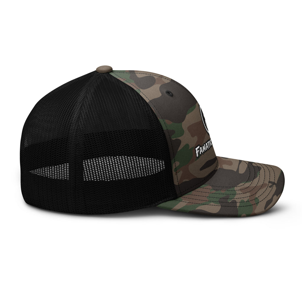 Fanatic Angler Creek Shadow Mesh Cap – premium fishing mesh cap with embroidered branding side view