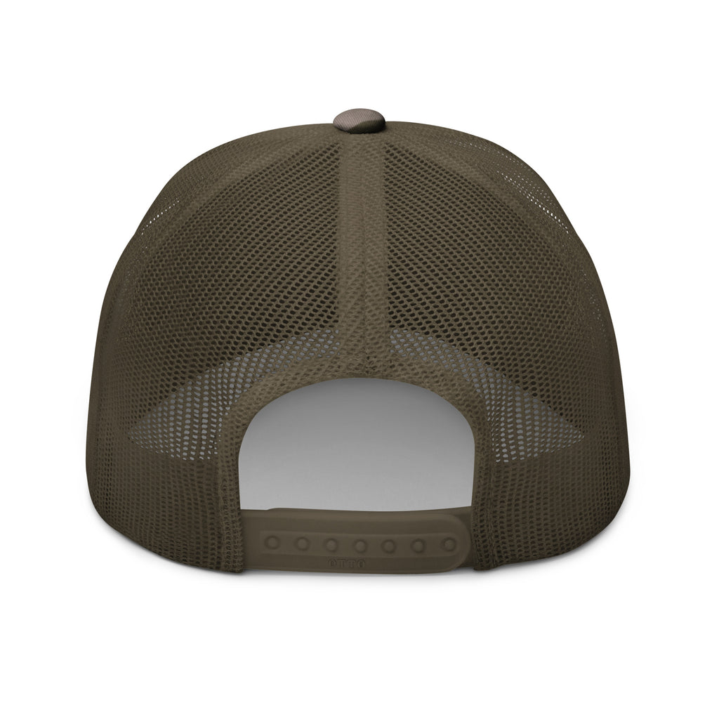 Fanatic Angler Mellow Marsh Mesh Cap – premium fishing mesh cap with embroidered back view