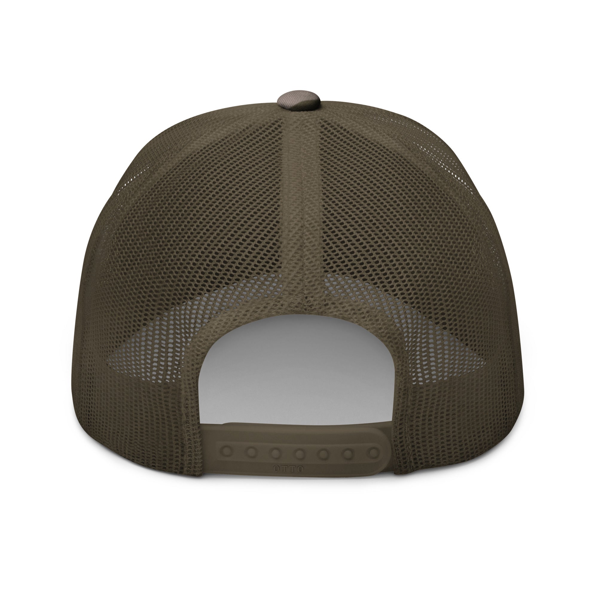 Fanatic Angler Mellow Marsh Mesh Cap – premium fishing mesh cap with embroidered back view