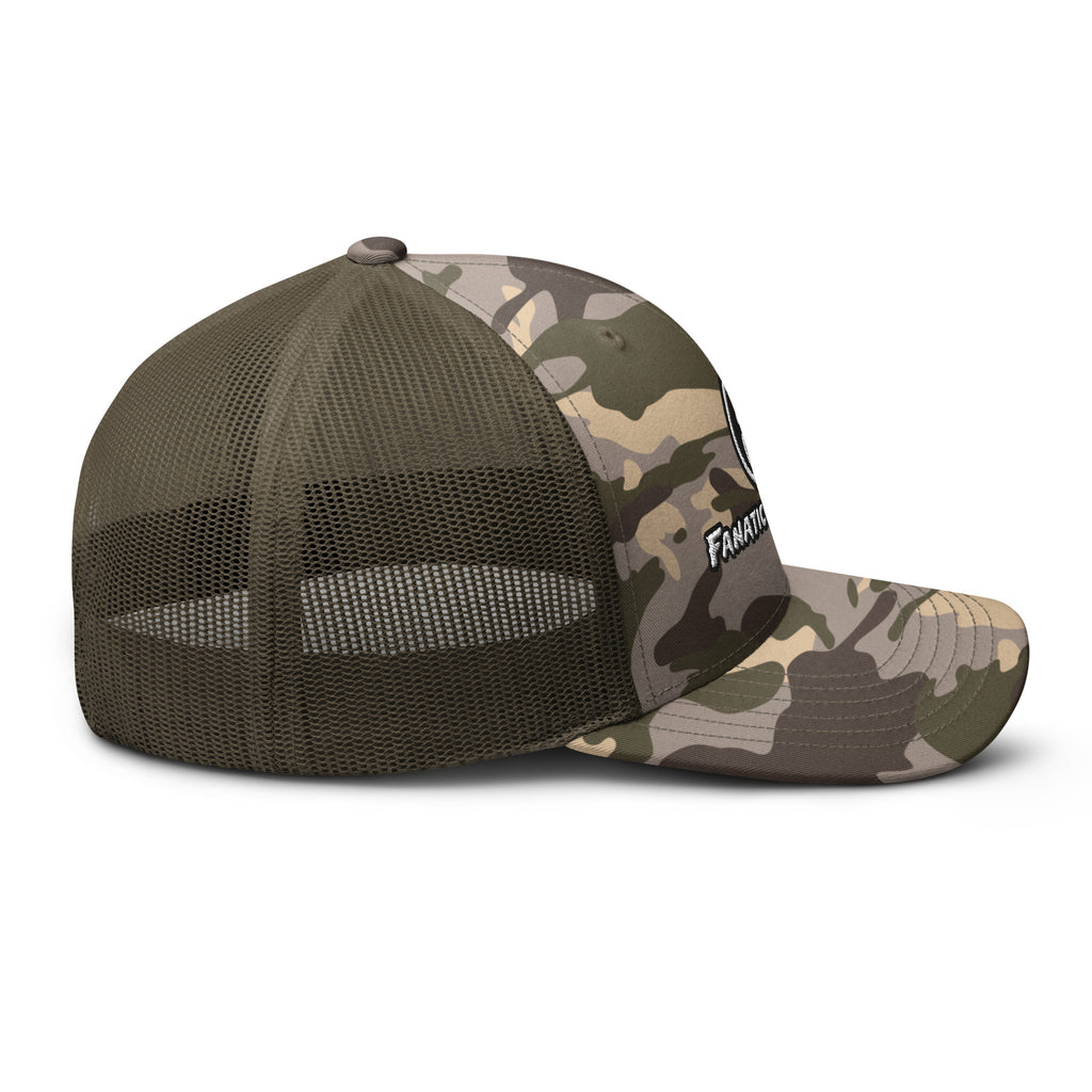 Fanatic Angler Mellow Marsh Mesh Cap – premium fishing mesh cap with embroidered branding side view