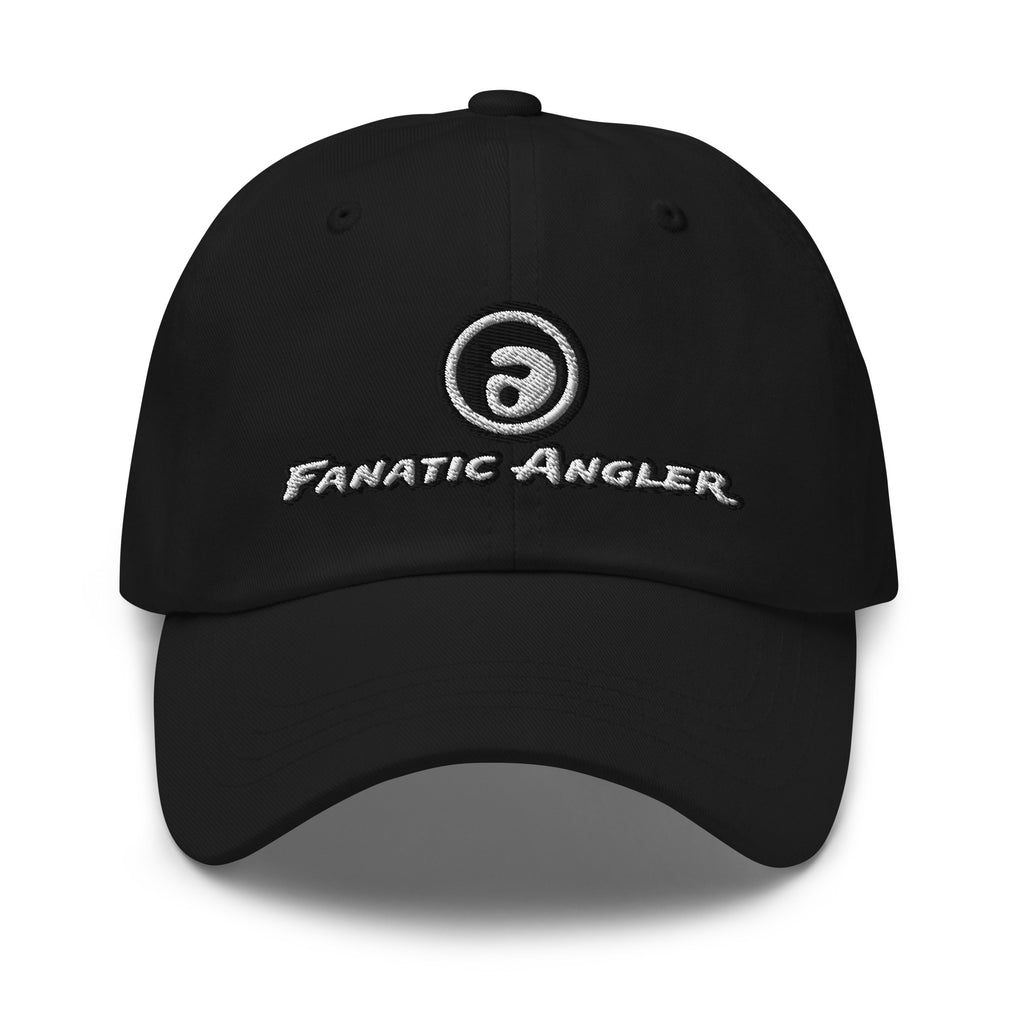 Fanatic Angler Original Ridge Black Cap – premium fishing cap with embroidered branding