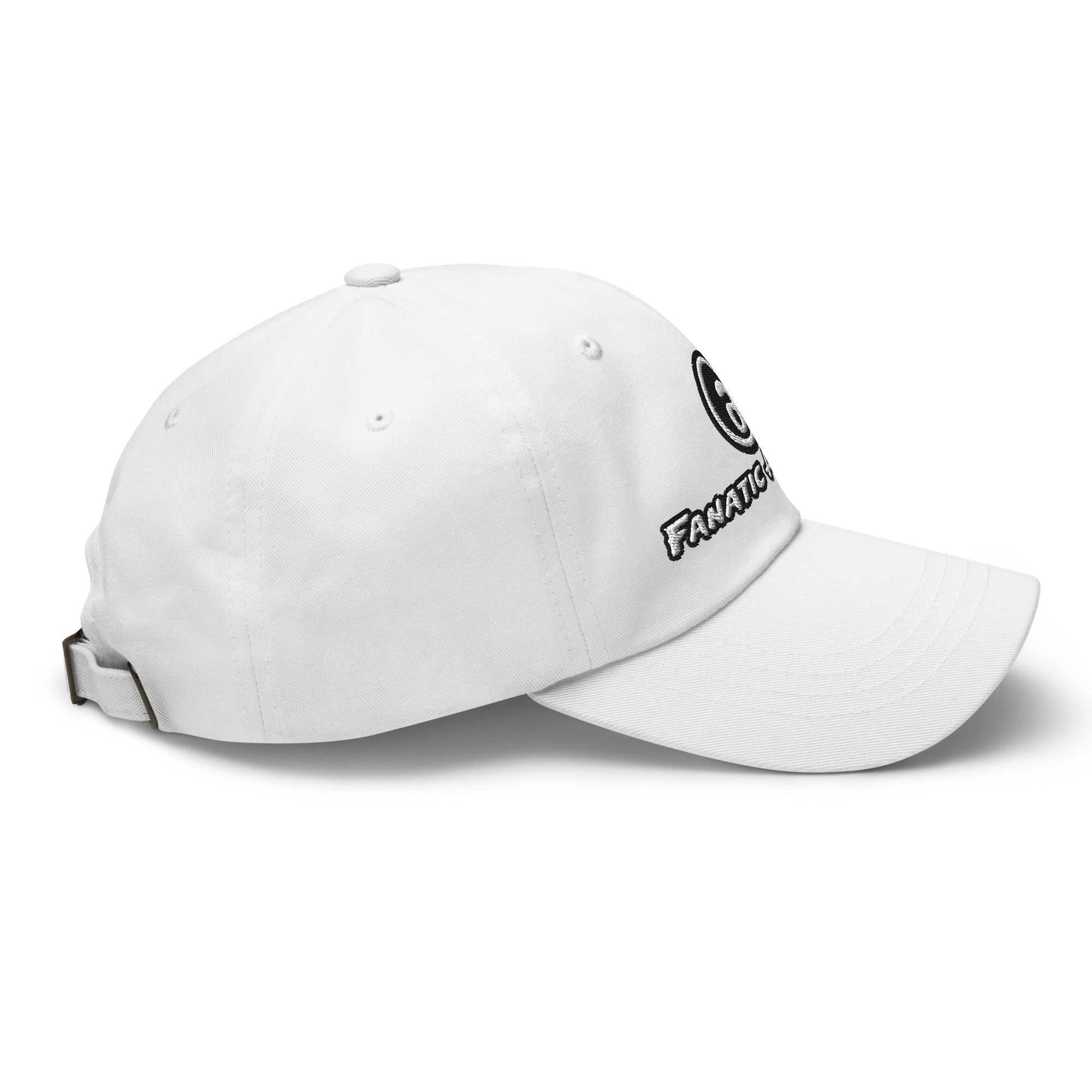 Fanatic Angler Original Cumulus White Cap – premium fishing cap with embroidered branding side view