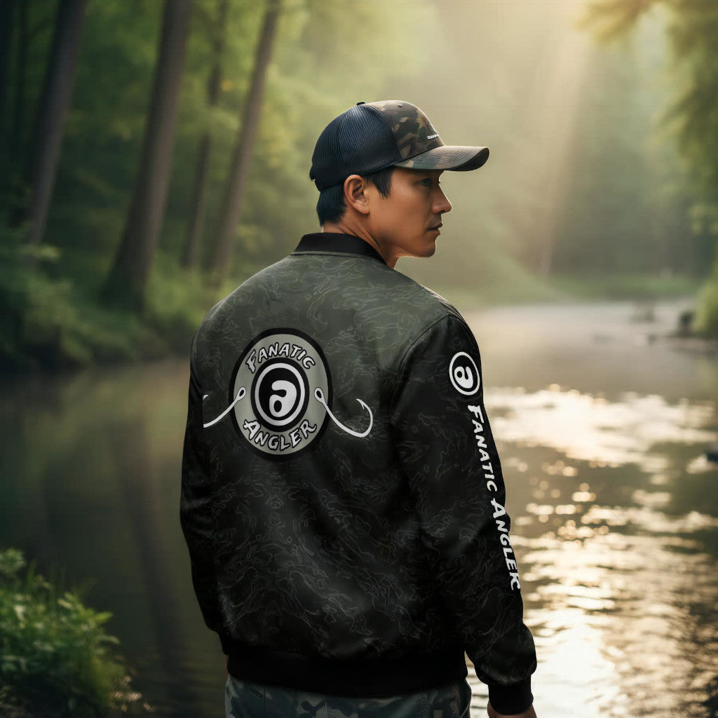 Ryo wearing the Fanatic Angler Predator Edition Jacket – premium fishing jacket with branding