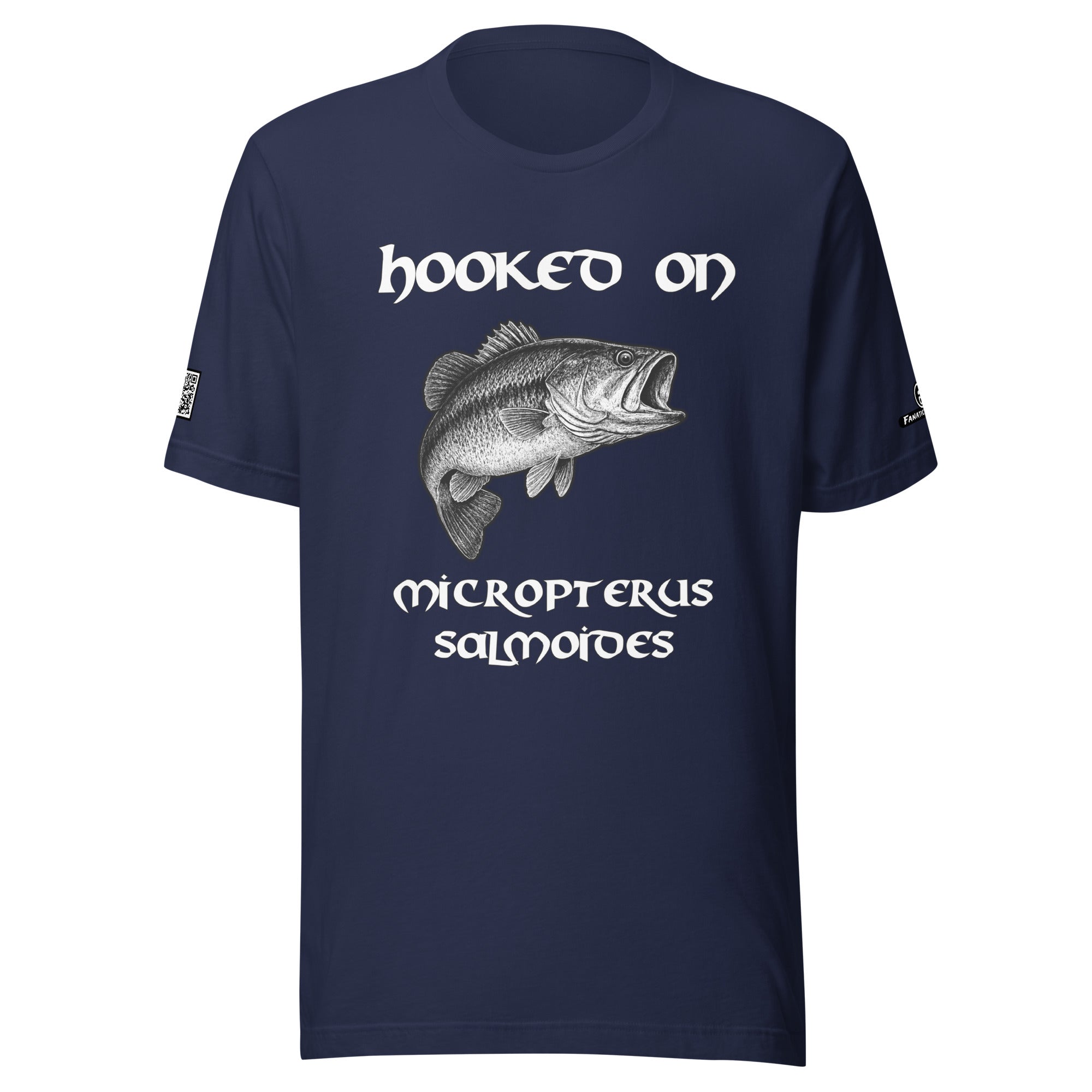 Premium fishing t-shirt – front view – Hooked On edition