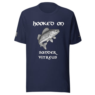 Hooked on Sander vitreus (walleye)– Indeep Blue Tee