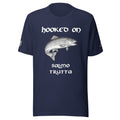 Premium fishing t-shirt – front view – Hooked On edition