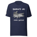 Premium fishing t-shirt – front view – Hooked On edition