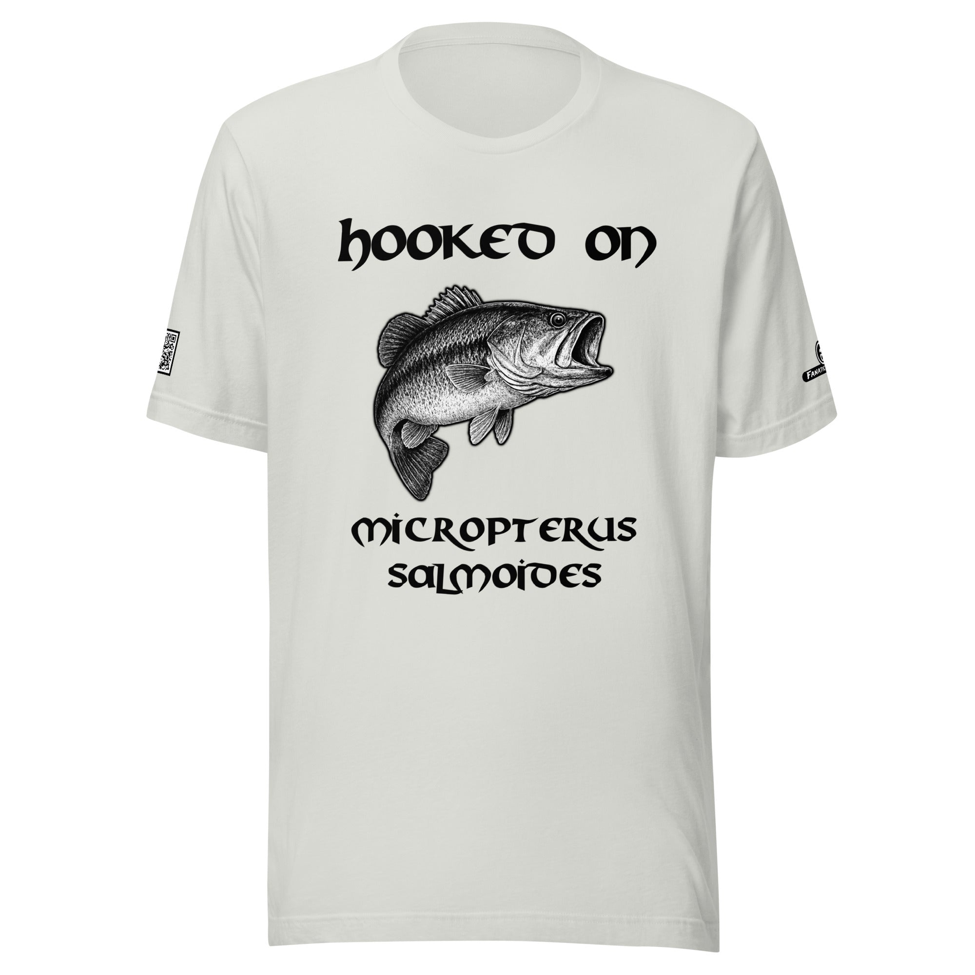 Premium fishing t-shirt – front view – Hooked On edition
