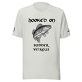 Premium fishing t-shirt – front view – Hooked On edition