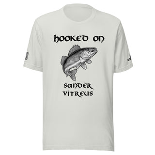 Hooked on Sander vitreus (walleye)– Minnow Grey Tee